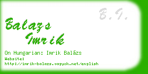 balazs imrik business card