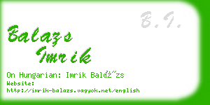 balazs imrik business card
